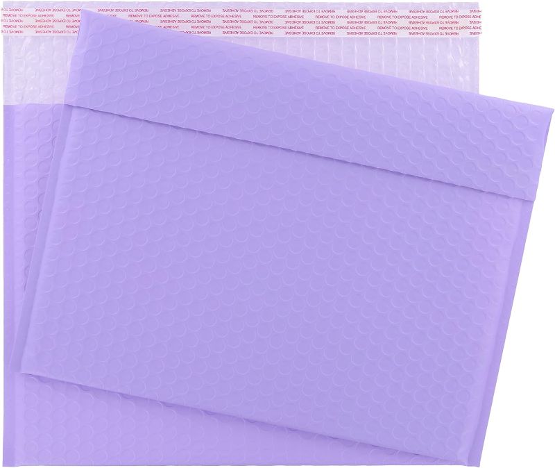 Photo 1 of DGSLTENV 13x10" Side-Opening Purple Bubble Mailers (25-Pack)