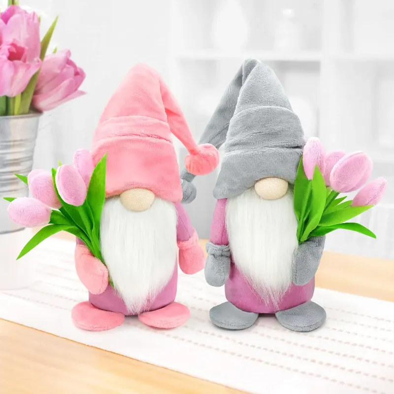 Photo 1 of 2 Pcs 15 inches Mother's Day Gnomes Plush Decor Mothers Day Gifts - Spring Gnomes Decor Tulip Mom Gnomes Tomte Elf Decorations Birthday Gifts for Mom Girlfriend Wife Grandmother
