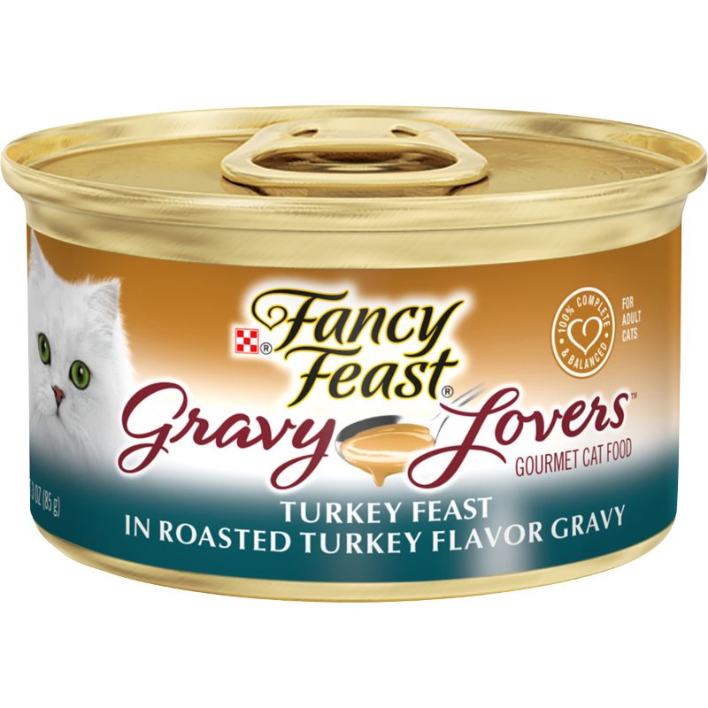Photo 1 of Fancy Feast Gravy Lovers Turkey Canned Cat Food - 3 Oz, Case of 24 best by march 2026 
