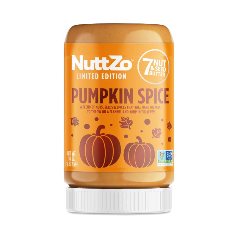 Photo 1 of NuttZo Limited Edition Pumpkin Spice Mixed Nut Butter | Seven Nuts & Seeds, Paleo, Non-GMO, Gluten-Free, Vegan, Kosher | 4g Sugar, 5g Protein | 16oz Jar
