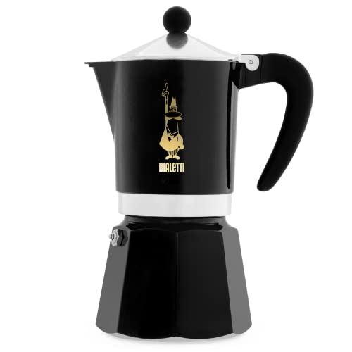 Photo 1 of Bialetti Limited Edition Caffe Mercanti Black Oro 6 Cups - Italian Stovetop Moka Pot
