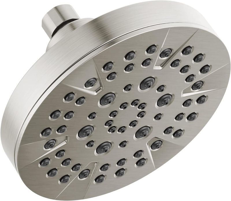 Photo 1 of DELTA FAUCET FAUCET 5-Spray Gold Shower Head, DELTA FAUCET Shower Head Gold, Showerheads, Brushed Gold Shower Head, 1.75 GPM Flow Rate,