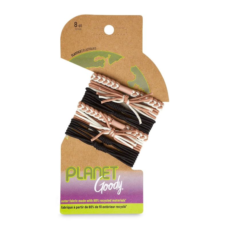 Photo 1 of GOODY Planet Ouchless Bracelet Elastics 8ct Black,Cream and Blush 