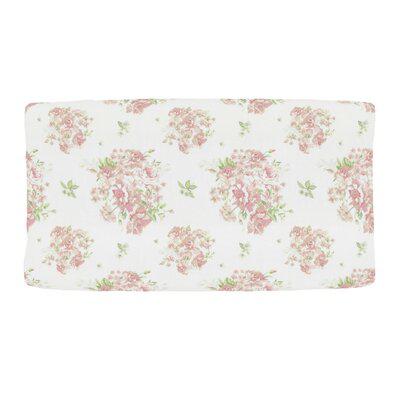 Photo 1 of NoJo Shabby Chic Floral Changing Pad Cover in Pink

