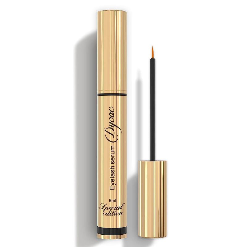 Photo 1 of Premium Eyelash Growth Serum - 5ml Fuller & Longer Looking Eyelashes Lash Enhancing Serum for Natural Lashes or Lash Extensions & Brows, Vegan & Cruelty-Free gold Expire July 24 2026
