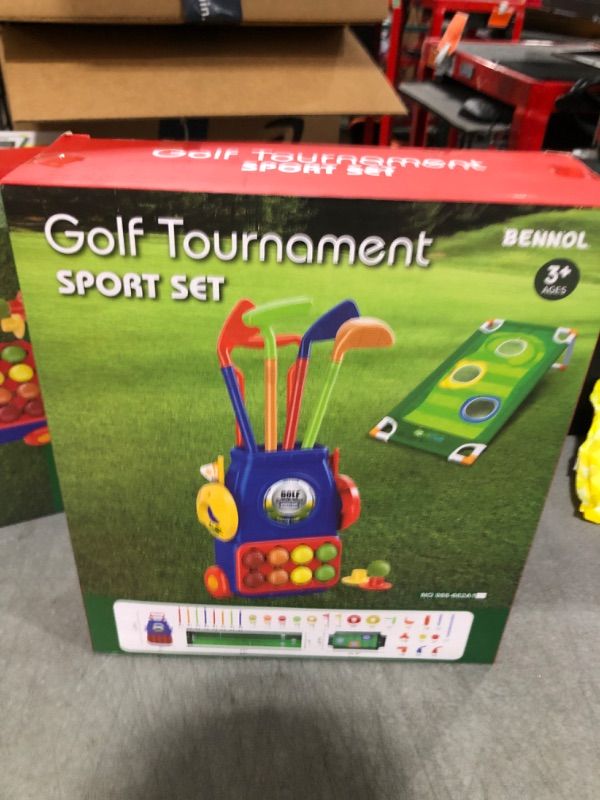 Photo 2 of Bennol Upgraded Kids Toddler Golf Set, Indoor Outdoor Outside Golf Toys Gifts for 3 4 5 Year Old Boys, 3 4 5 Year Old Boys Toys Birthday Gifts Ideas, Outdoor Golf Set Toys Game for Kids Boys
