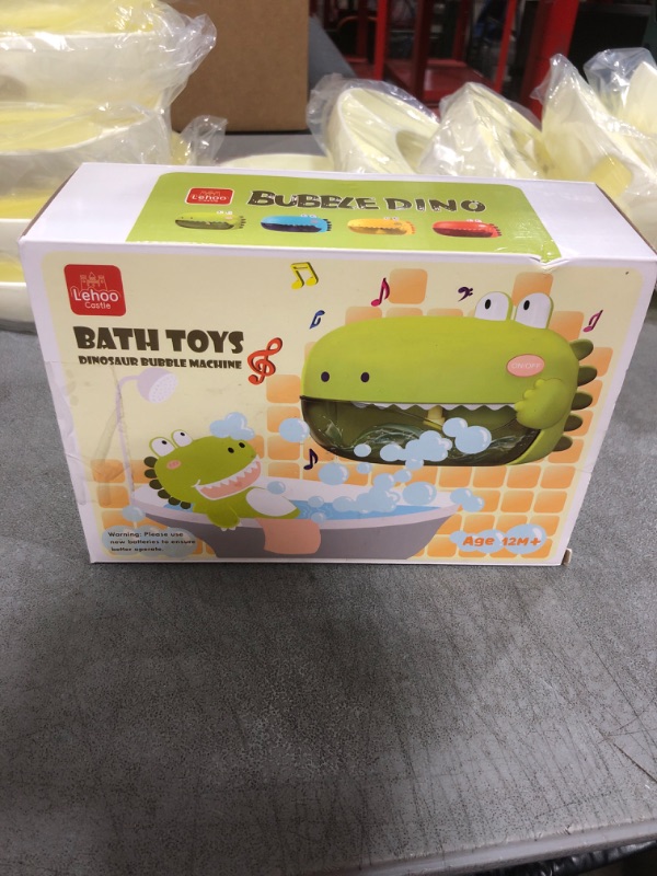 Photo 1 of Lehoo Castle Bath Toys,Toddler Bath Bubble Machine, Bathtub Toy Dinosaur, Bathtime Shower Bath Wall Toy, Bubble Maker with 12 Songs, Gift for Baby Blue