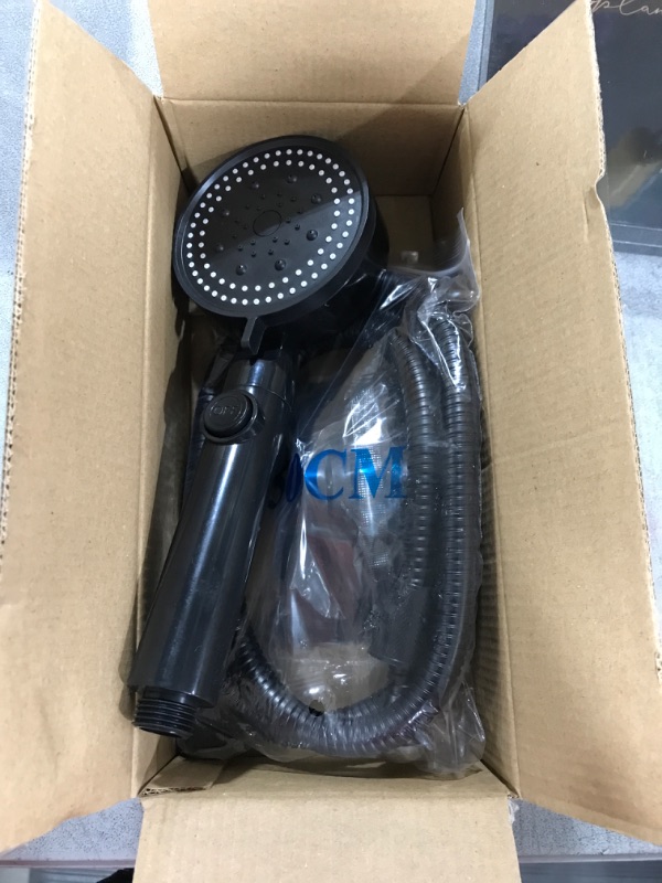 Photo 1 of Detachable Handheld Shower Head with Hose - Black 