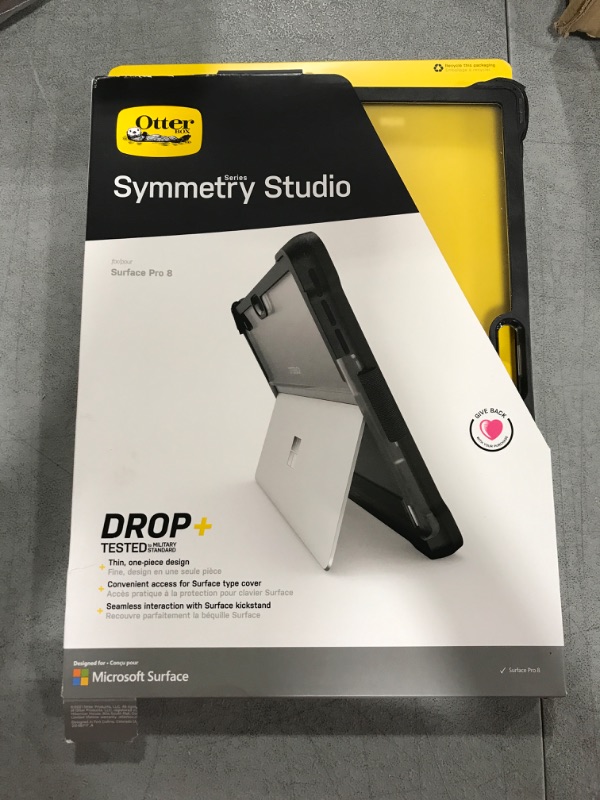 Photo 2 of OtterBox Symmetry Studio Series Case for Microsoft Surface Pro 8 - Black Crystal