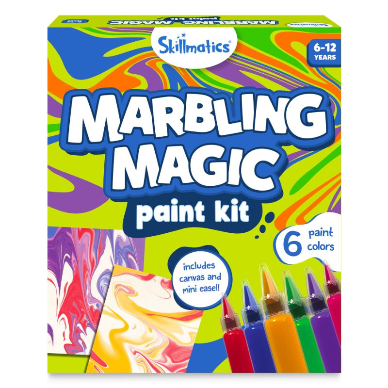Photo 1 of Skillmatics Marbling Magic Paint Kit for Kids, Art & Craft Activity for Girls & Boys Ages 6-12, Water Marbling Kit, Craft Kits & Supplies, DIY Creative Activity, Gifts for Ages 6, 7, 8, 9, 10, 11