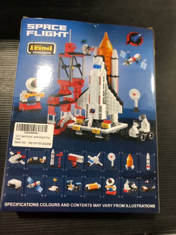 Photo 2 of 16 in 1 Space Rocket Launch Center Building Toy Set, STEM-Inspired Space Toy with Rocket, Launch Tower, Observatory, Control, Birthday Christmas Easter Gifts for 6 7 8 9 10 11 12 Year Old Boys 123-720