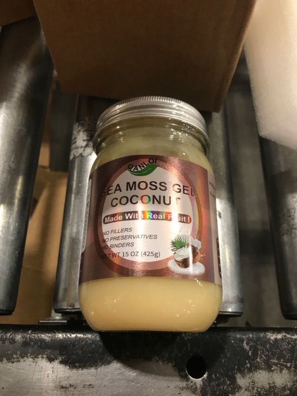 Photo 2 of Sea Moss Raw Organic,Irish Sea Moss Gel-Immune Defense Thyroid Digestive Support-15OZ Seamoss Gel (Coconut) Coconut 15 Ounce (Pack of 1)
Exp 11/17/2025