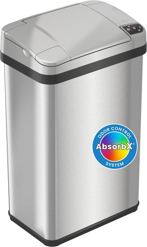 Photo 1 of itouchless 13 Gallon Stainless steel trash can open lid sensor