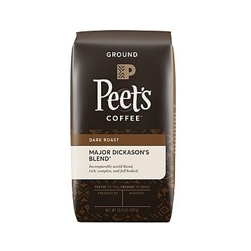 Photo 1 of Peet's Coffee Major Dickason's Blend Ground Coffee, Dark Roast, 10.5 Oz. (836261)
Exp 06/18/2024