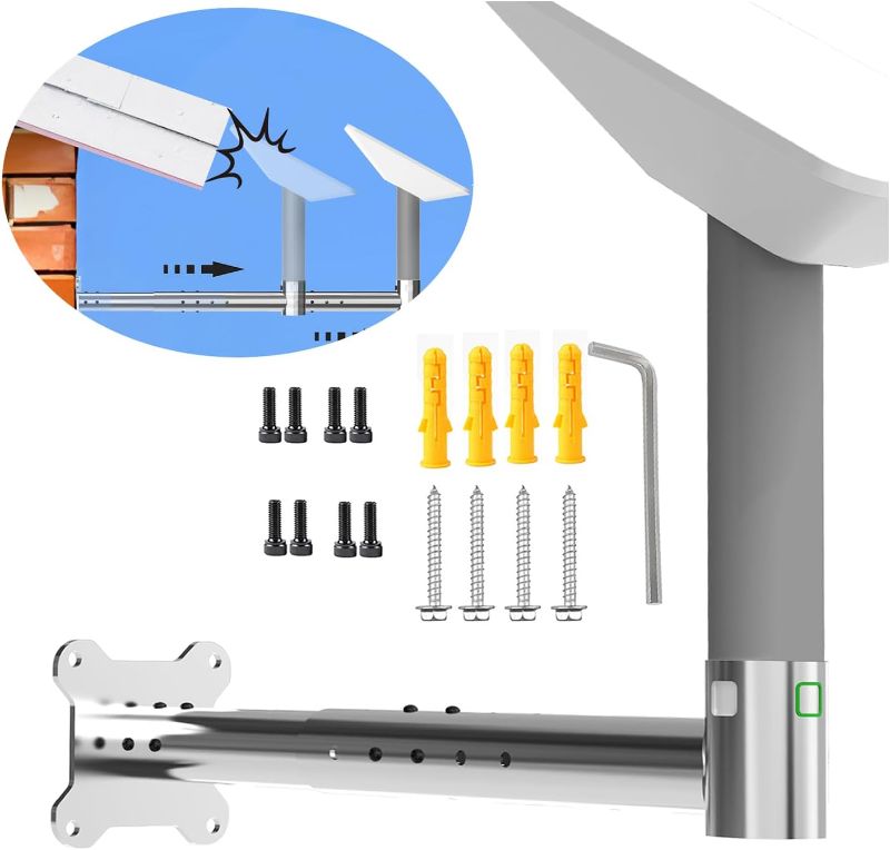 Photo 1 of Retractable Starlink Wall Mount - High-High Quality Stainless Steel Satellite Mount Kit for Starlink Internet, Compatible with V2 Rectangular Dish?Starlink Roof Mount for Starlink Internet Kit 