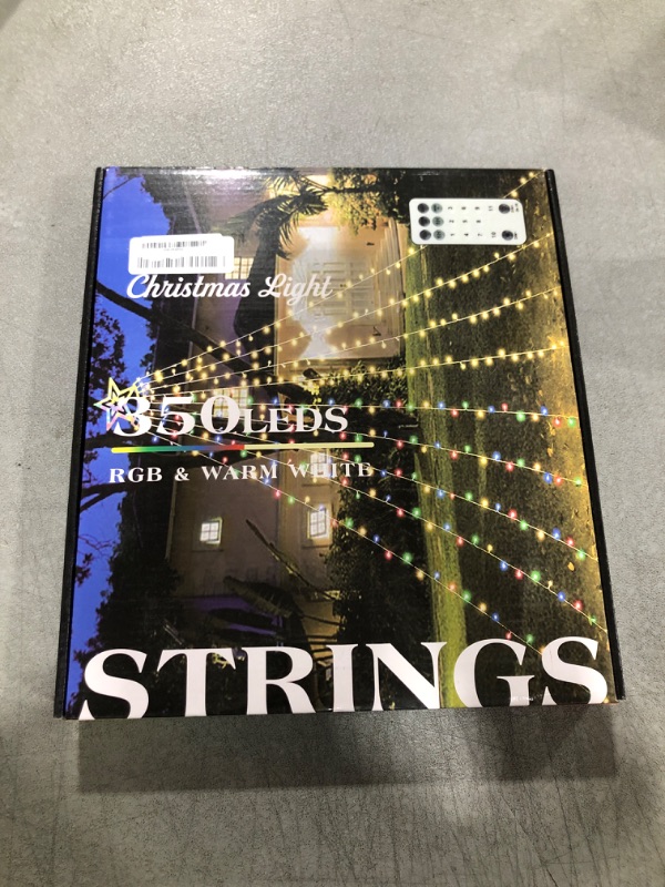 Photo 1 of Color Changing Christmas Decorations Outdoor Yard Tree Lights (Multicolor to Warm White), Larger Size 350 LED Christmas Lights Outdoor Waterfall Lights with 14" Topper Star & Remote & 11 Modes