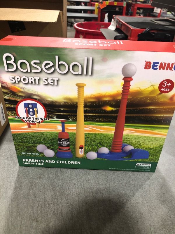 Photo 2 of Bennol T Ball Set Toys For Kids 3-5 5-8, Kids Baseball Tee For Boys Toddlers Includes 6 Balls, Auto Ball Launcher, Outdoor Outside Sports Tee Ball Set Toys Gifts For 3 4 5 6 Year Old Boys Toddler Kids