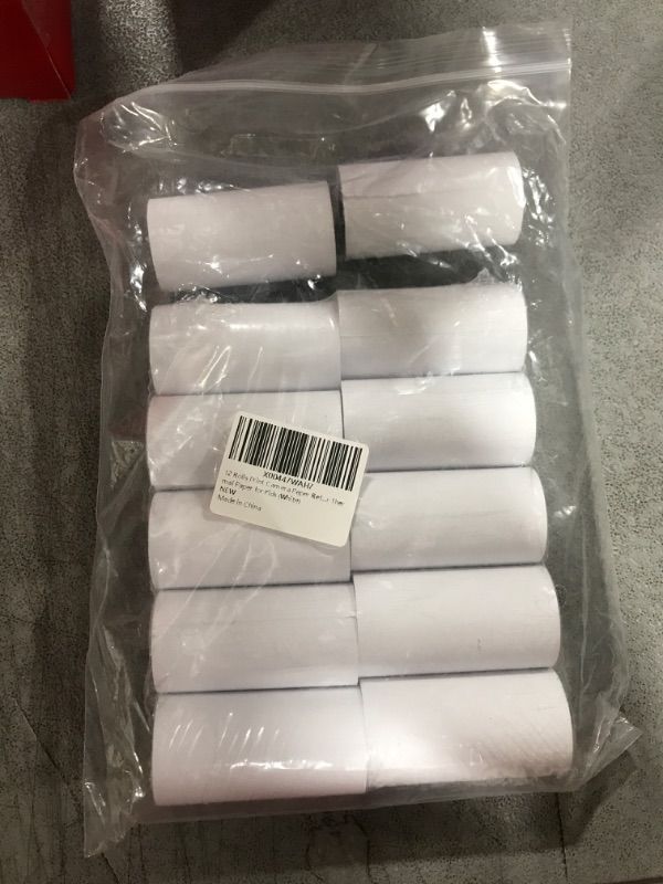 Photo 1 of 12 Rolls Print Camera Paper Refill, 2.2 x 1.1 Inch Instant Camera Refill Print Paper Photo Printer Thermal Paper for Kids (White)