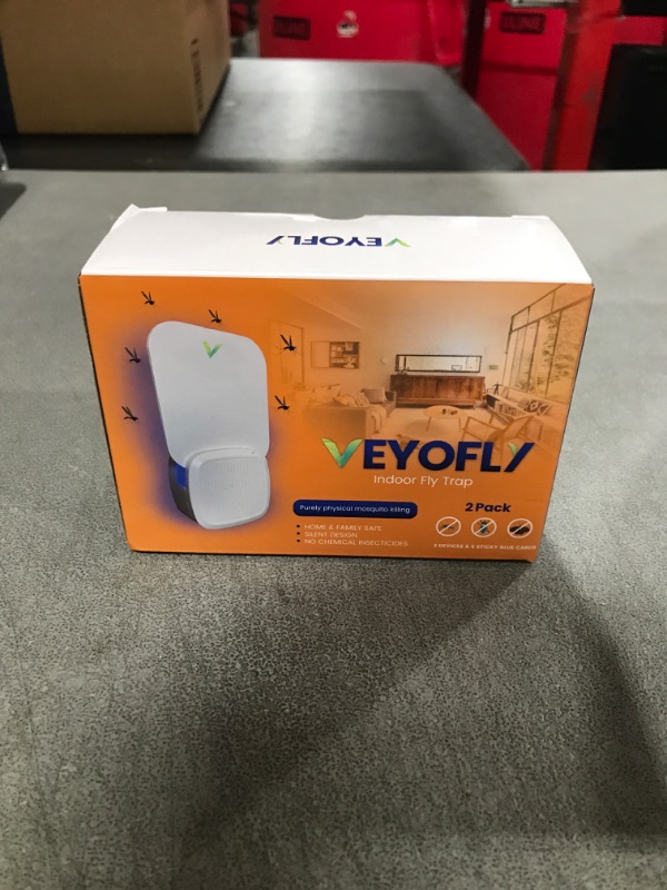 Photo 1 of VEYOFLY, Flying Insect Trap, Insect Catcher, Indoor Fly Trap, Safer Home, Fruit Fly Traps for Gnat, Moth, Mosquito, Bug Light Plug in Insect Killer (2 Device + 6 Glue Cards) Fly trap- 2 pack