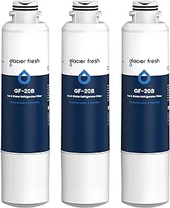 Photo 1 of GLACIER FRESH DA29-00020B Refrigerator Water Filter Compatible with Samsung DA29-00020A/B, DA29-00020B-1, HAF-CIN/EXP, 46-9101, RF4267HARS For French Door Fridge Kitchen (3 PACK)