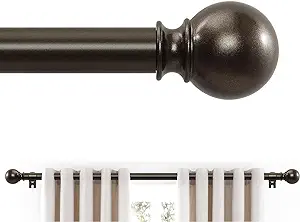 Photo 1 of Bronze Curtain Rods 28 to 48 Inches(2.3-4 Feet),5/8 inch Splicing Drapery Rods,Small Curtain Rods Set,Size: 18''-45'',Bronze
