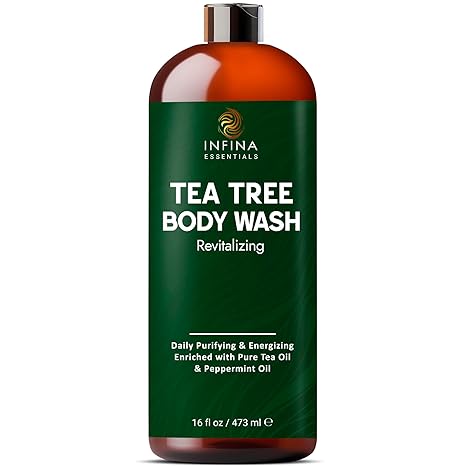 Photo 1 of Tea Tree Body Wash Men & Women - Invigorating Shower Gel Soap - Helps with Body Odor, Soothes Itching, Deep Cleansing Tea Tree Oil Body Wash - 16 fl oz
