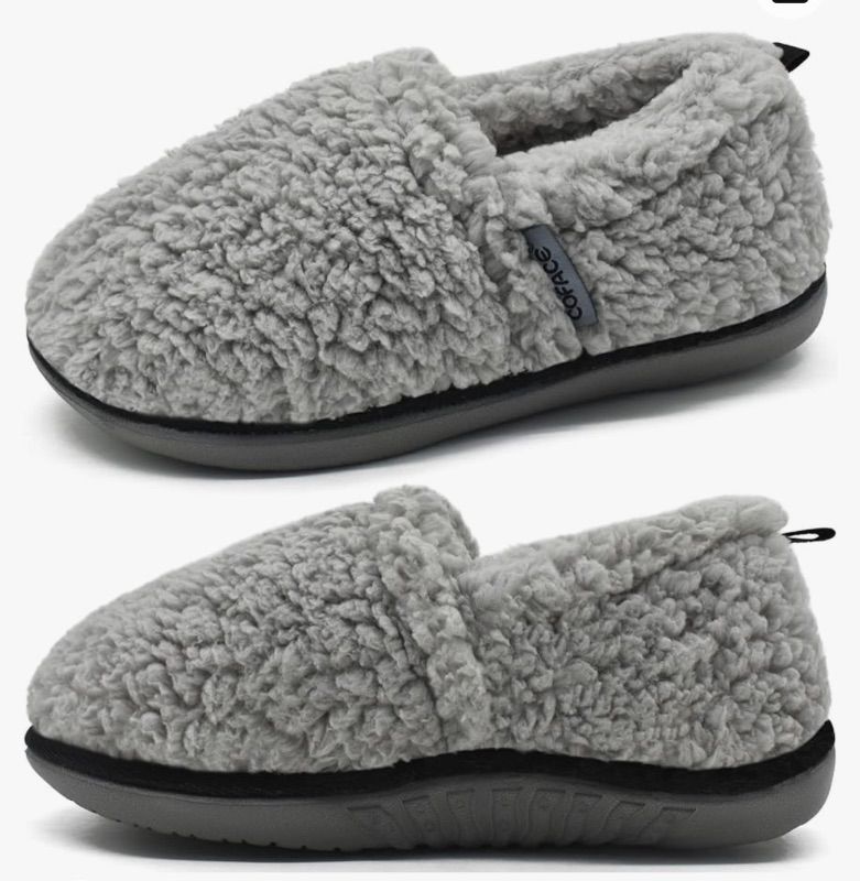 Photo 1 of COFACE Women's Memory Foam Slippers Soft Warm House Slippers with Sherpa Fleece Lined and Cozy Cushion Size 7