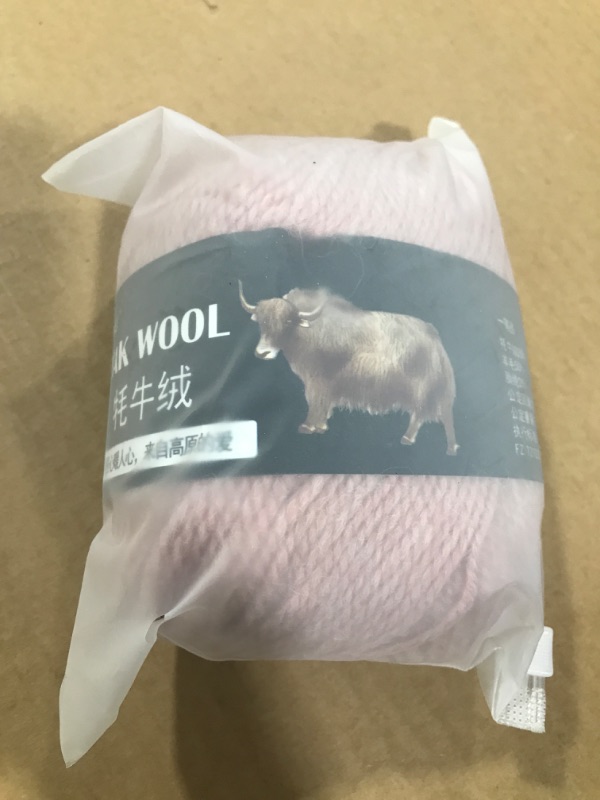 Photo 2 of 100g Soft Thick Yak Cashmere Wool Yarn for Knitting Crochet Sweater Scarf Australian Wool Thread Knitted DIY Wool Yarn Dark Pink