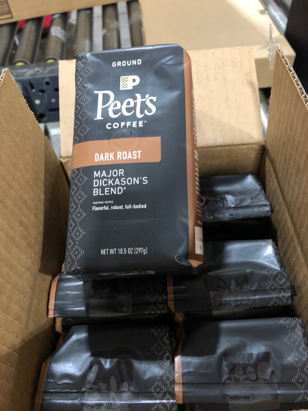 Photo 1 of peets coffee 6 pack blend dark roast exp  6-20-2024 