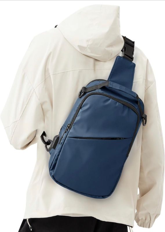 Photo 1 of Blue Sling Crossbody Bag, Tactical Backpack Shoulder Daypack Mini Anti-Theft Cross Body Bag