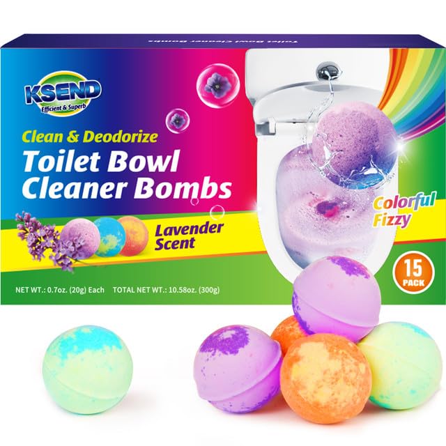 Photo 1 of Toilet Bowl Cleaners - 15 Pack Fizzy & Colorful Splash Toilet Bowl Cleaner Bombs