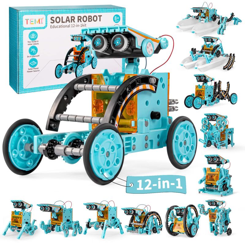 Photo 1 of TEMI STEM Solar Project Toys 12-in-1, 190 Pieces Solar and Cell Powered 2 in 1, Educational DIY Kit 