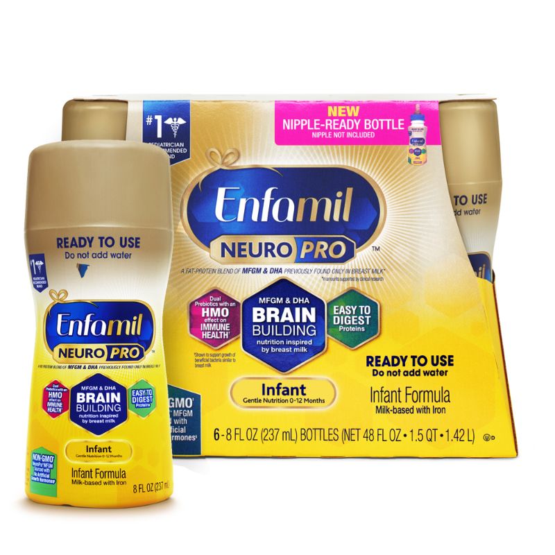 Photo 1 of Enfamil NeuroPro Ready to Feed Infant Formula Bottles - 8 Fl Oz Each/6ct (best by May, 2025)