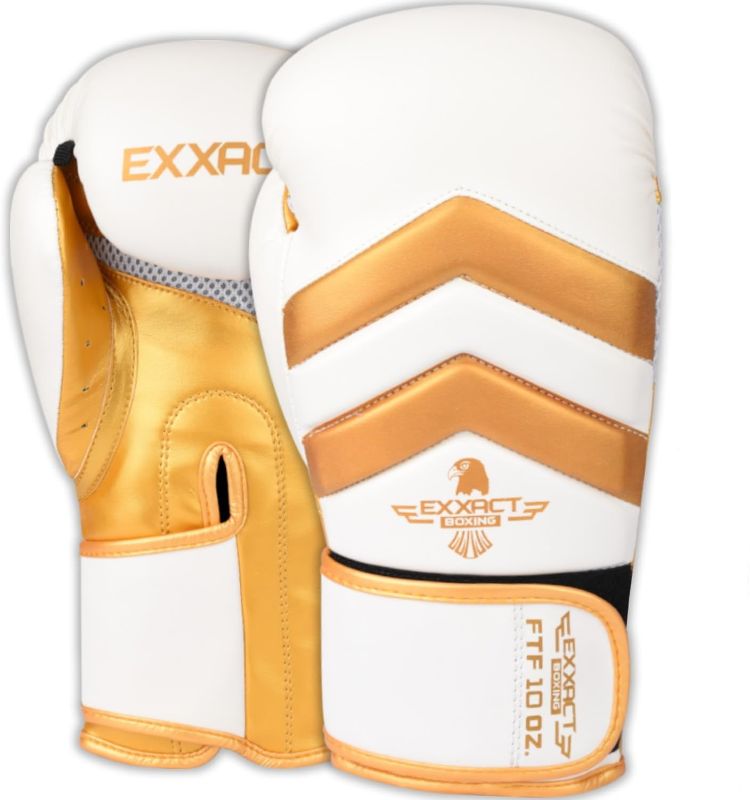 Photo 1 of Exxact Sports Clash Boxing Gloves, White (10oz) 