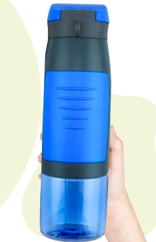 Photo 1 of Multifunctional Water Bottle with 750ml- Reusable Insulated Water Bottle, Blue