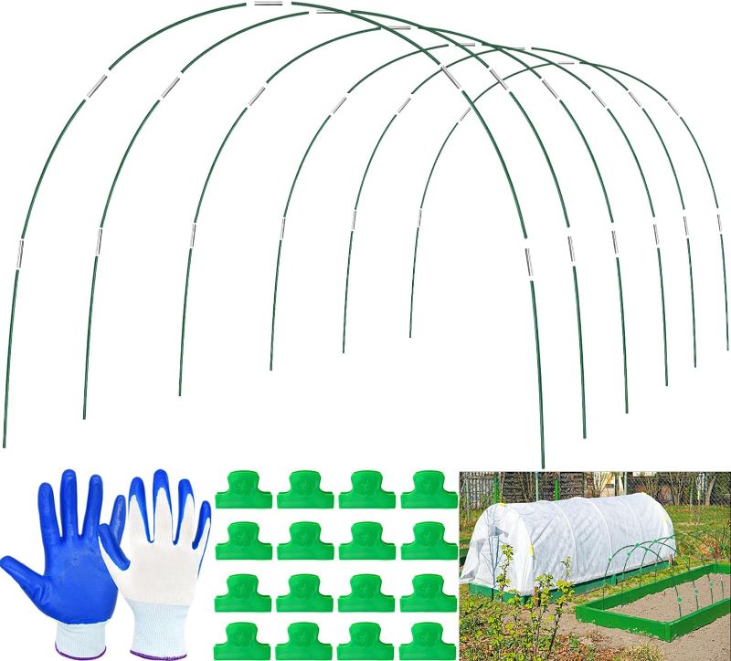Photo 1 of 36Pcs Garden Hoops for Raised Beds, Greenhouse Hoops Grow Tunnel for DIY Plant Support Garden Stakes, Rust-Free Support Hoops for Garden Netting, Garden Tunnel Hoops for Fruit/Vegetable
