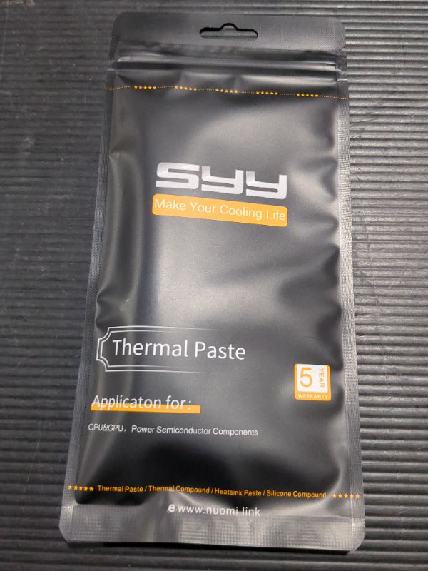 Photo 2 of SYY Thermal Paste, 2g 2022 New Upgrade Easy to Apply CPU Thermal Compound Paste Heatsink for IC/Processor/CPU/All Coolers, Carbon Based High Performance, Thermal Interface Material