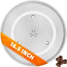 Photo 1 of CALPALMY 16.5 Inches Microwave Glass Plate -Exact Replacement for Glass Turntable Part Numbers A06014M00AP and F06014M00AP -Dishwasher-Safe Microwave Glass Plate
