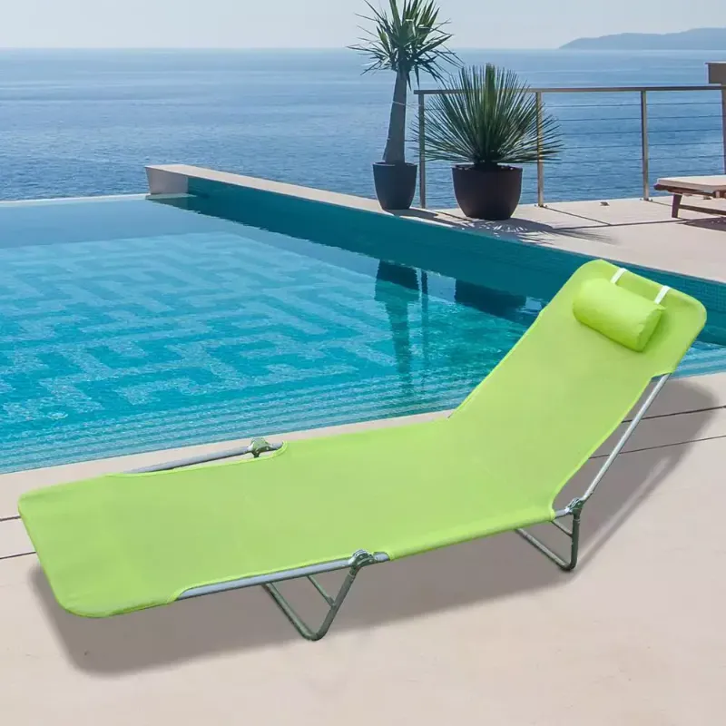 Photo 1 of Pool Lounger Folding Lightweight Chair Modern Pool Patio Lounger

