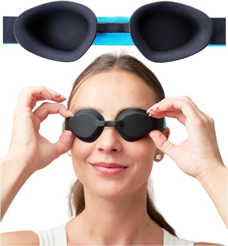 Photo 1 of MyHalos Moisture Chamber Glasses for Dry Eyes - Soft Sleep Mask for Dry Eyes -Reusable Dry Eye Sleep Mask - Hydrating Sleep Mask & Moisture Goggles - Patent Pending
