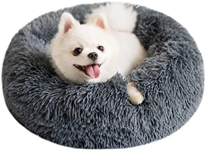 Photo 1 of SPUNKYJUNKY Dog Bed Plush Calming Round Donut Pet Bed