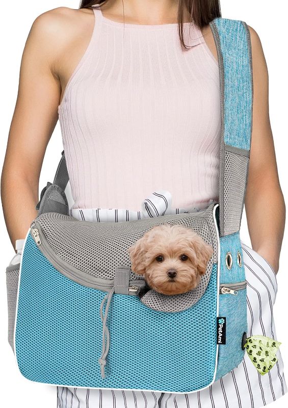 Photo 1 of PetAmi Small Dog Sling Carrier, Soft-Sided Crossbody Puppy Carrying Purse Bag