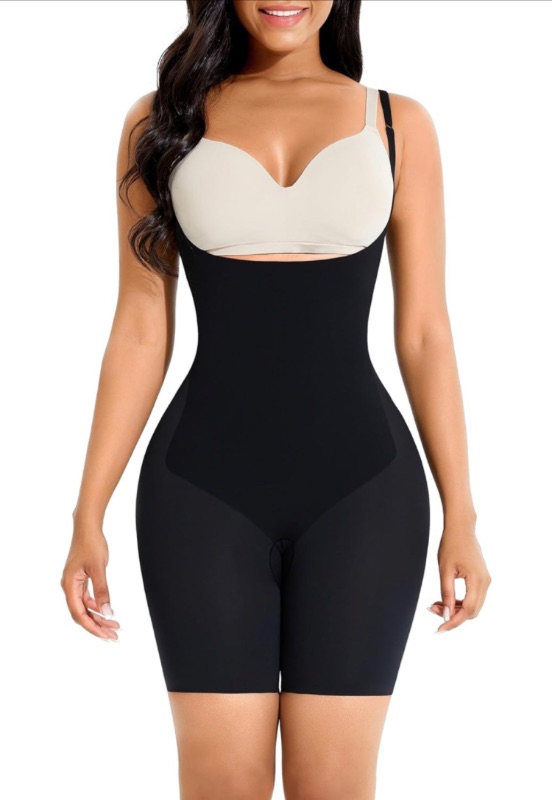 Photo 1 of FeelinGirl Shapewear for Women Tummy Control Full Body Shaper Bodysuit Butt Lifter Thigh Slimmer (M)