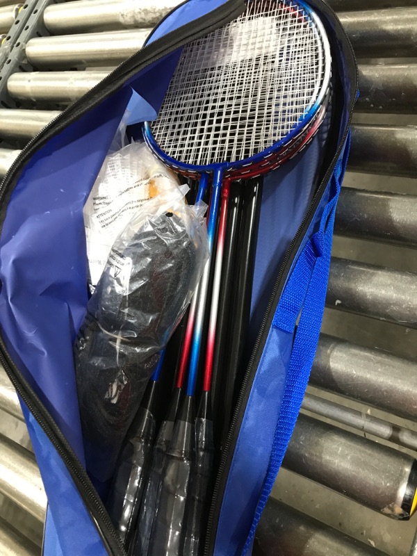 Photo 1 of badminton set -- includes net and birdies 