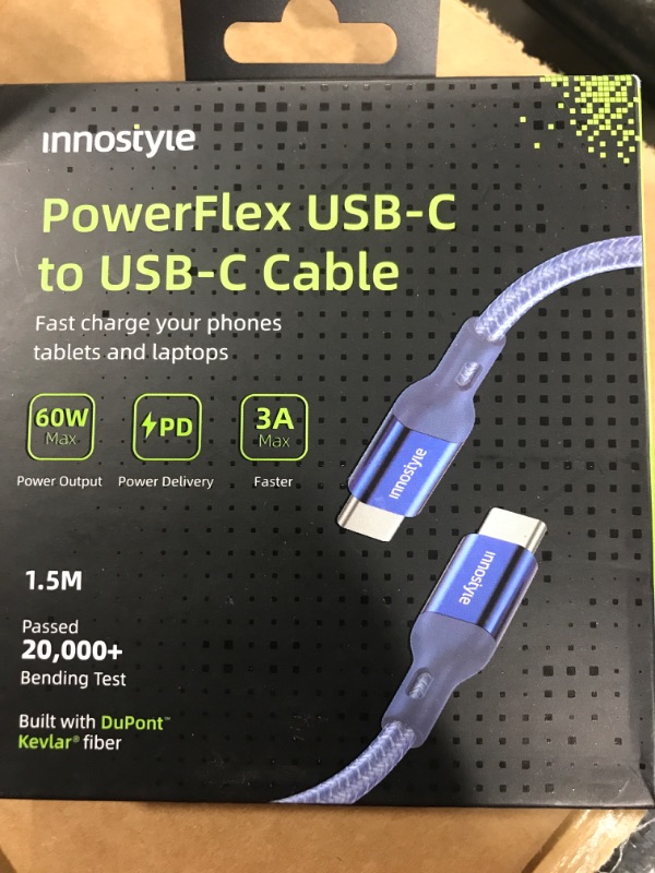 Photo 1 of innostyle powerflex usbc to usbc 1.5 m
