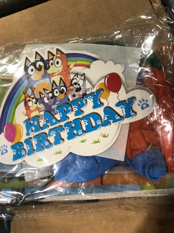 Photo 1 of 34PCS blue dog Birthday Party Supplies