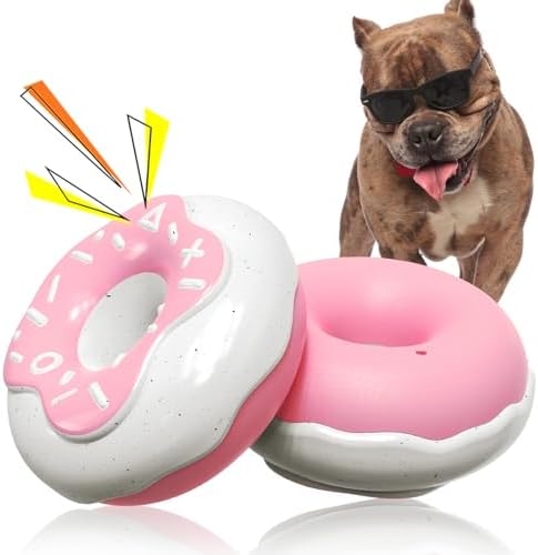 Photo 1 of Donut Dog Squeaky Toys for Aggressive Chewers