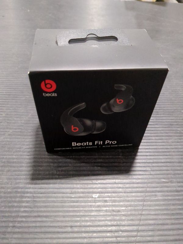Photo 2 of Beats Fit Pro - True Wireless Noise Cancelling Earbuds - Apple H1 Headphone Chip, Compatible with Apple & Android, Class 1 Bluetooth®, Built-in Microphone, 6 Hours of Listening Time – Beats Black Black Fit Pro
