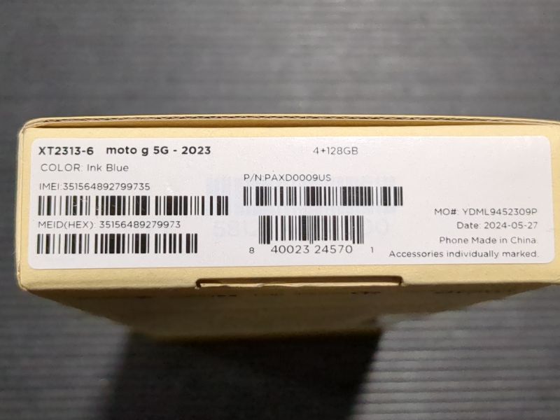 Photo 5 of Motorola Moto G 5G | 2023 | Unlocked | Made for US 4/128GB | 48 MPCamera | Ink Blue, 163.94x74.98x8.39