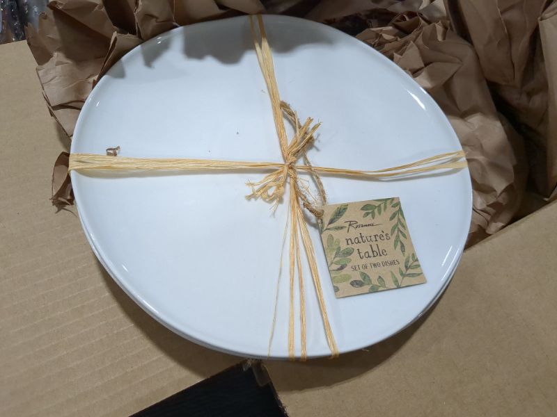 Photo 1 of Nature's Table White Dinner Plate, Set of 2